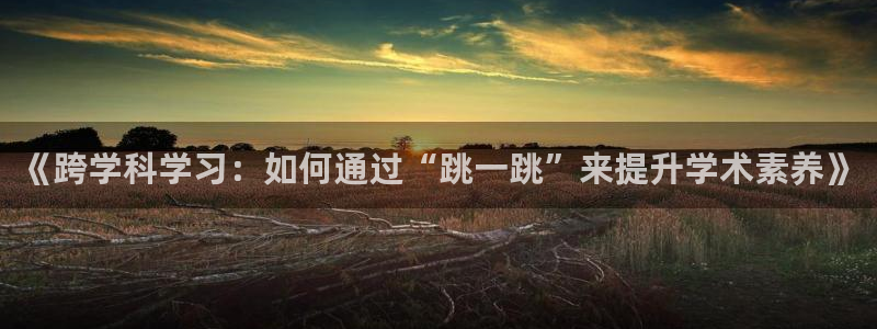 杏宇平台注册地址在哪里看到：《跨学科学习：如何通过“跳一跳”